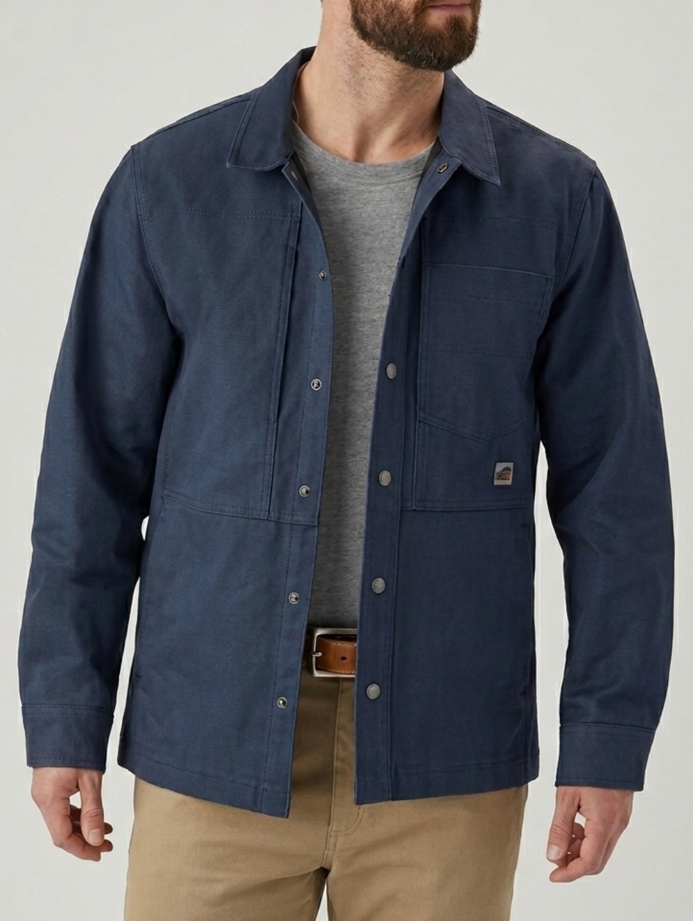 Duluth Trading Co. 40 Grit Standard Fit Lined Shirt Jack, Blue/Black, Mens 2X